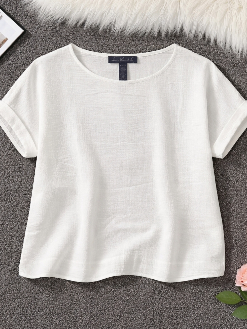 Gloria Vanderbilt Soft Waffle Fabric Top For Women